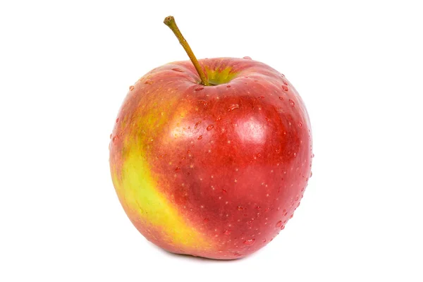 Pomme rouge sur fond blanc — Photo