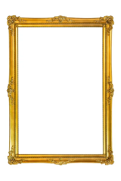 Retângulo decorativo moldura dourada — Fotografia de Stock