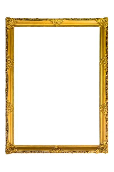 Dikdörtgen dekoratif altın resim çerçevesi — Stok fotoğraf