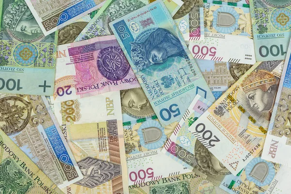 Hintergrund aus 500 Pln-Banknoten — Stockfoto