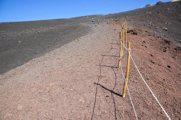 Path around the Mount Etna crater — Stock Photo, Image