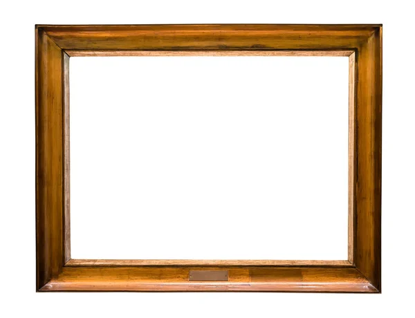 Wooden picture frame on white background — Stock Photo, Image