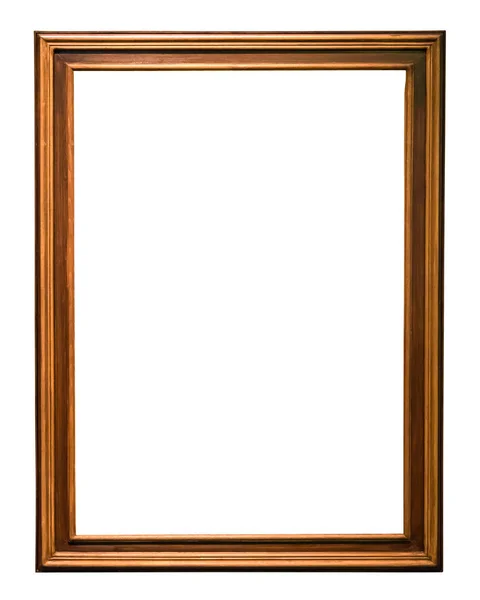 Wooden picture frame on white background — Stock Photo, Image