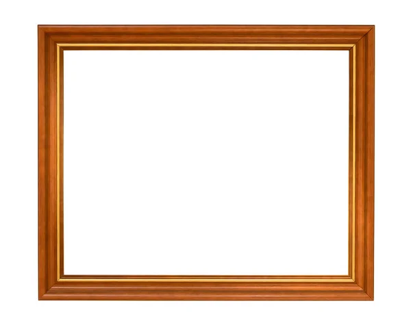 Dřevěný rám obrazu na bílém pozadí Stock Fotografie
