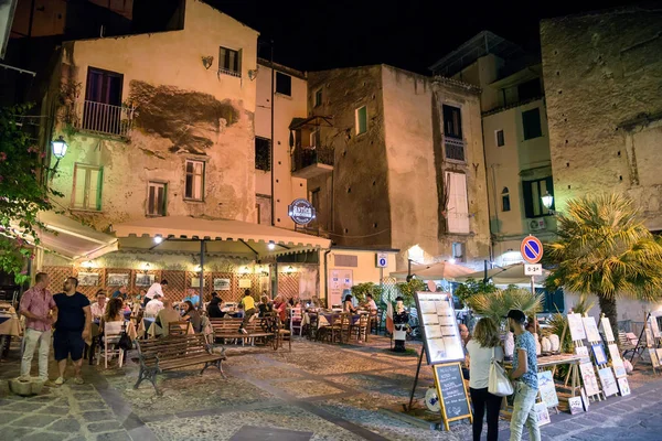 Tropea centro storico di notte — Foto Stock