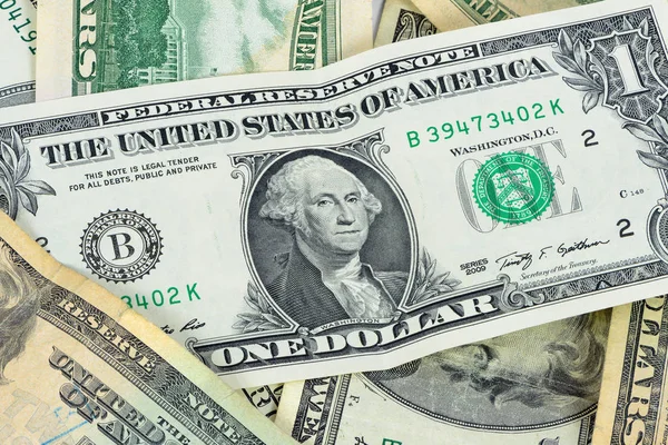 Closeup ของธนบัตร 1 ดอลลาร์ — ภาพถ่ายสต็อก