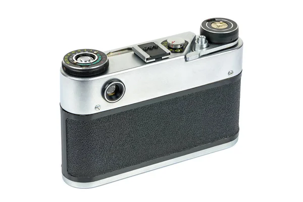 Vintage analoge camera op witte achtergrond — Stockfoto