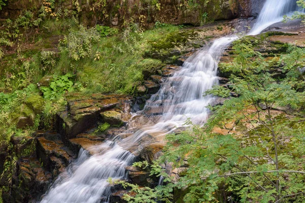 Cascade Rivière Kamienczyk Haute Cascade Des Monts Géants Polonais — Photo