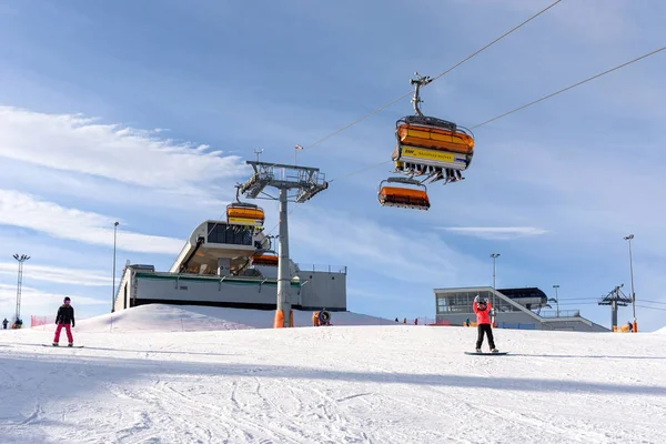 Bialka Tatrzanska Polen Februar 2020 Skifahrer Auf Der Piste Des — Stockfoto