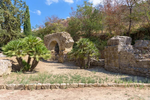 Ruins Ancient Villa Del Casale Piazza Armerina Town Sicily Italy — Stock Photo, Image