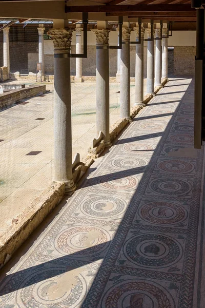 Piazza Armerina Sicilia Italia Agosto 2017 Famoso Mosaico Dentro Villa — Foto de Stock