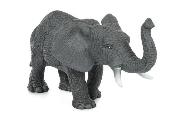 Elefantleksak Figur Isolerad Vit Bakgrund Med Klippning Väg — Stockfoto