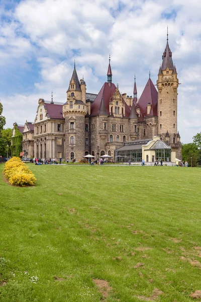 Moszna Polen Mai 2017 Blick Auf Das Neobarocke Schloss Moszna — Stockfoto