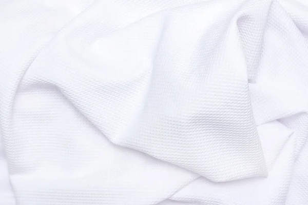 Fondo Abstracto Tela Textura Blanca Está Maravillosamente Doblada Hobby Costura — Foto de Stock