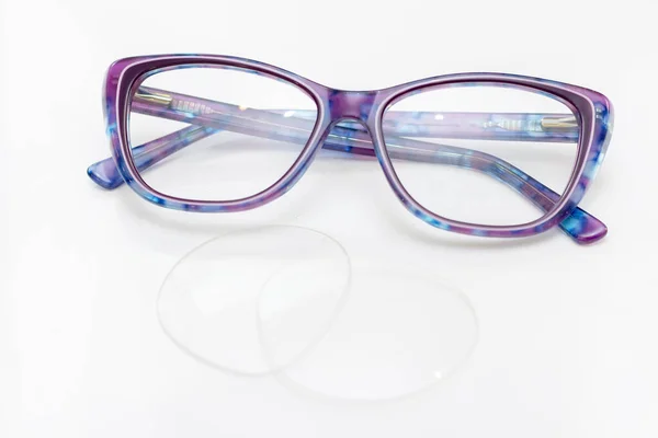 Gafas Mujer Modernas Moda Para Vista Marco Vidrio Sobre Fondo — Foto de Stock