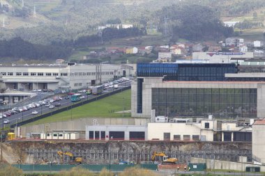 9 Nisan 2019 'da Arteixo, La Coruna' daki Inditex moda tekstil grubunun merkezi.