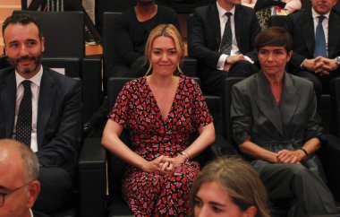 Arteixo (A Coruna), İspanya. 16 Temmuz 2019. Marta Ortega, 16 Temmuz 2019 'da Inditex hissedarlarının genel toplantısında