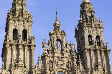 6 Aralık 2019 'da, Santiago de Compostela Katedrali' nin ana barok görüntüsü.