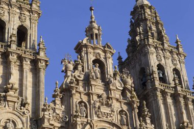6 Aralık 2019 'da, Santiago de Compostela Katedrali' nin ana barok görüntüsü.