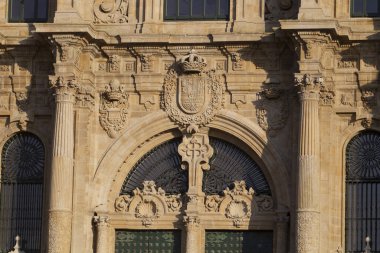 6 Aralık 2019 'da, Santiago de Compostela Katedrali' nin ana barok görüntüsü.