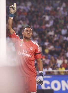 La Coruna, İspanya .20 Ağustos 2017 RC Deportivo de La Coruna ve Real Madrid arasındaki La Liga maçı sırasında Real Madrid 'in klavye kalecisi.