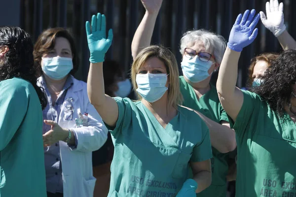 Coruña España Los Trabajadores Sanitarios Que Enfrentan Nueva Crisis Del — Foto de Stock