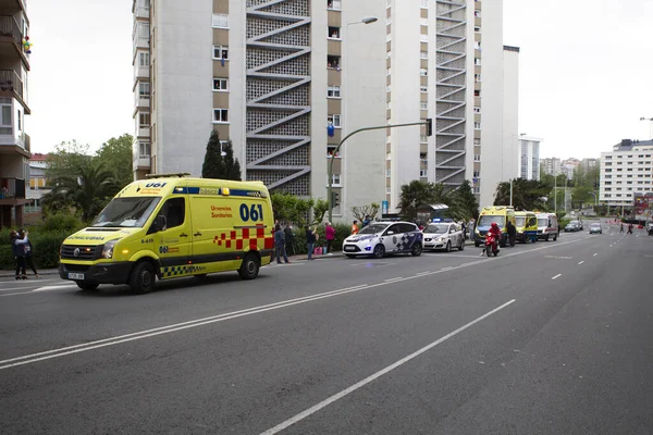 Coche Ambulancia Coruña España España Servicio Médico Emergencia Misión Crisis — Foto de Stock