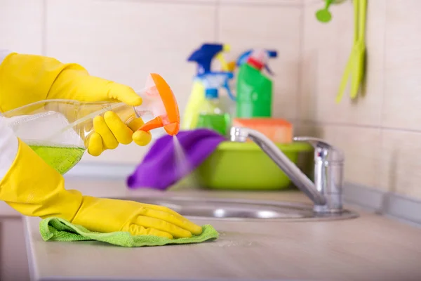 Cucina concetto di pulizia — Foto Stock