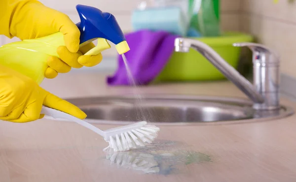 Kitchen cleaning concept — Stock Photo, Image