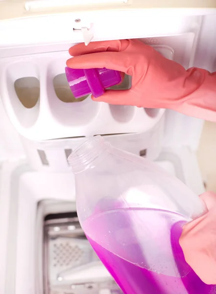 Deterjan çamaşır makinesi için dökme — Stok fotoğraf