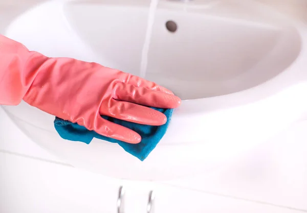 Концепция очистки ванной комнаты — стоковое фото