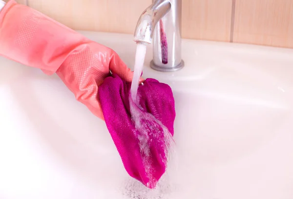 Concetto di pulizia del bagno — Foto Stock