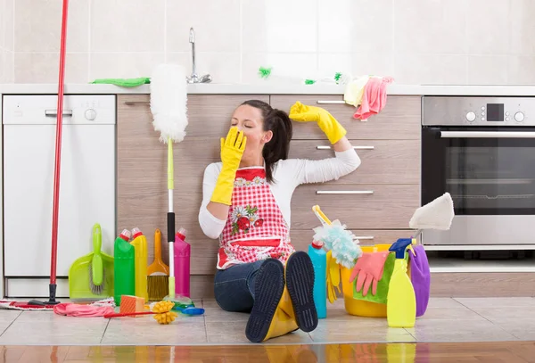 Frustrated cleaning lady Stock Photo by ©budabar 127767248