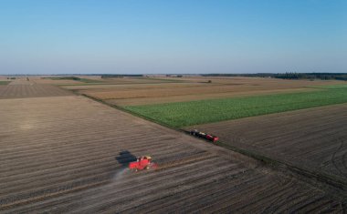 Soya hasat dron--dan ateş