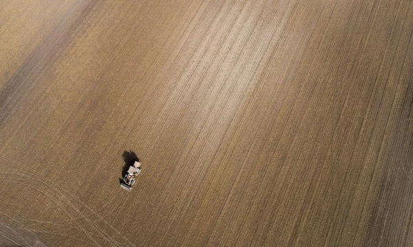 Bulldozer in agricultural works — Stock Photo, Image