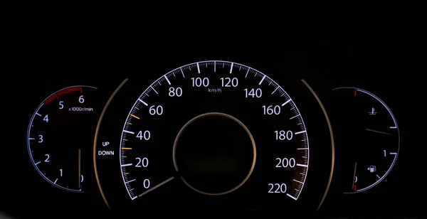 Speedometer on black background — Stock Photo, Image