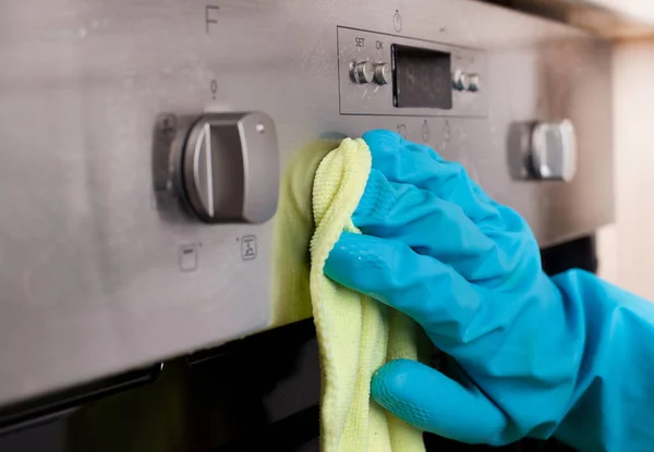 Painel de controle de limpeza do forno — Fotografia de Stock