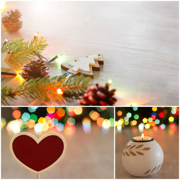 Christmas celebration collage — Stock Photo, Image