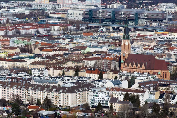 Panoráma města Vídeň v zimě — Stock fotografie