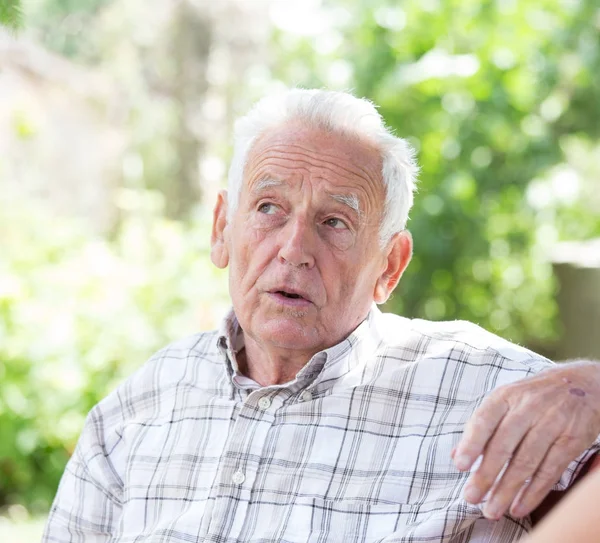 Portrait of conceived old man — Stock Photo, Image