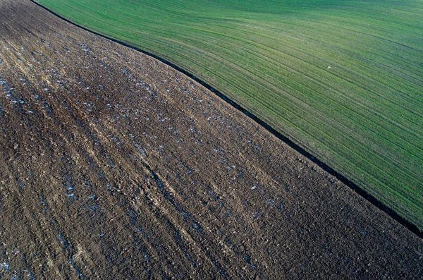 Imagen aérea de los campos agrícolas —  Fotos de Stock