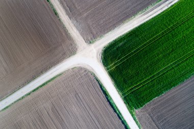 Tarımsal parsel Üstten Görünüm