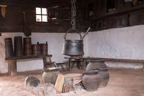 Old cooking bowls in village house