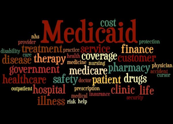 Medicaid, word cloud konceptet — Stockfoto