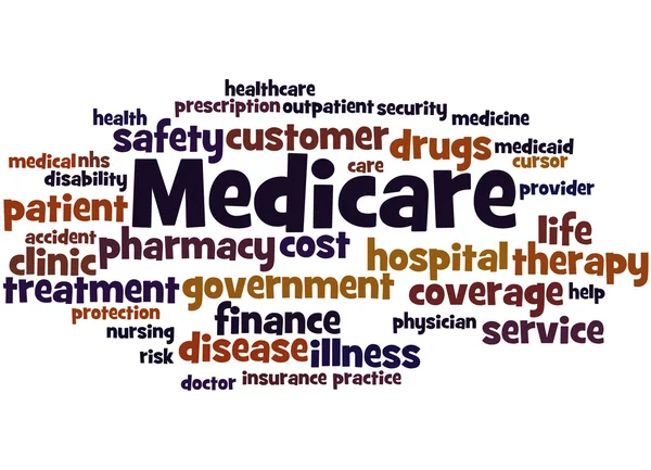 Medicare, концепція слово cloud 9 — стокове фото