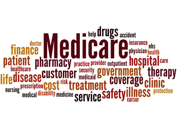 Medicare, Word Cloud Konzept — Stockfoto