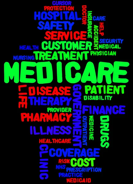 Medicare, szó felhő fogalmát 8 — Stock Fotó