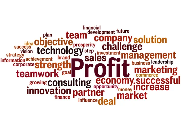 Profitto, concetto di word cloud 8 — Foto Stock