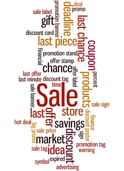 Продаж, концепція хмарного слова — стокове фото