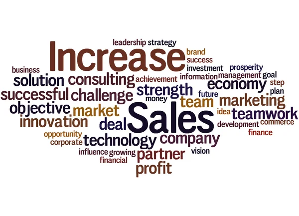Aumentar las ventas, concepto de nube de palabras 6 — Foto de Stock